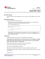 Preview for 3 page of Texas Instruments MSP43 series Getting Started Manual