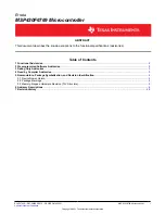 Preview for 1 page of Texas Instruments MSP430F6769 Manual