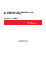 Предварительный просмотр 1 страницы Texas Instruments MSP430FR58 Series User Manual