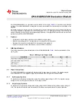 Preview for 1 page of Texas Instruments OPA818DRGEVM User Manual