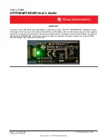 Preview for 1 page of Texas Instruments OPT3004DTSEVM User Manual