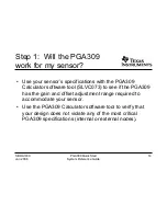 Preview for 14 page of Texas Instruments PGA309 Quick Start Manual