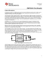 Предварительный просмотр 1 страницы Texas Instruments PMP15034 Quick Start Manual