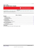 Предварительный просмотр 1 страницы Texas Instruments REF70EVM User Manual