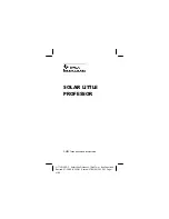 Texas Instruments Solar Little Professor User Manual preview