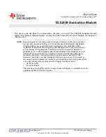 Preview for 1 page of Texas Instruments TAS2559 User Manual