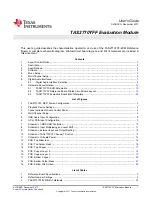 Предварительный просмотр 1 страницы Texas Instruments TAS2770YFF User Manual