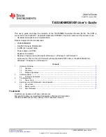 Предварительный просмотр 1 страницы Texas Instruments TAS5806MDEVM User Manual