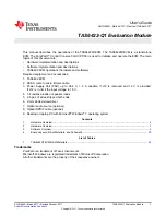 Предварительный просмотр 1 страницы Texas Instruments TAS6422-Q1 User Manual