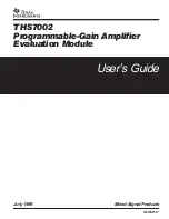 Предварительный просмотр 1 страницы Texas Instruments THS7002 User Manual