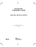 Preview for 4 page of Texas Instruments ThunderLAN TNETE100A Programmer'S Manual