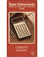 Texas Instruments TI-30 Owner'S Manual preview