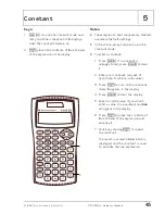 Preview for 47 page of Texas Instruments TI-30X - IIS Scientific Calculator Teachers Manual