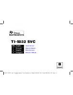 Предварительный просмотр 1 страницы Texas Instruments TI-5032SVC Owner'S Manual