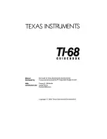 Preview for 3 page of Texas Instruments TI-68 Manual Book