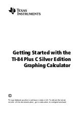 Texas Instruments TI-84 Plus C Getting Started preview