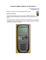 Texas Instruments TI-92 Manual preview