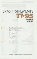 Preview for 3 page of Texas Instruments TI-95 User Manual