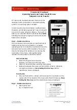 Preview for 1 page of Texas Instruments TI-nspire CAS Touchpad Reinstall Os Manual