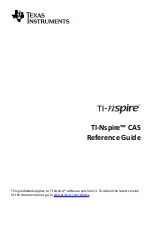 Предварительный просмотр 1 страницы Texas Instruments TI-Nspire CAS Reference Manual