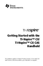 Preview for 1 page of Texas Instruments TI-Nspire CX Getting Started