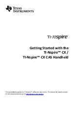 Preview for 1 page of Texas Instruments ti nspire cx Manual Book