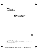 Preview for 1 page of Texas Instruments TI-Presenter User Manual