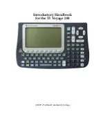 Preview for 1 page of Texas Instruments TI Voyage 200 Introductory Handbook