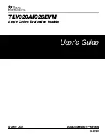 Texas Instruments TLV320AIC26EVM User Manual preview