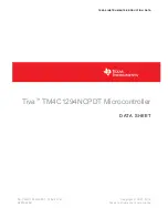 Texas Instruments TM4C1294NCPDT Datasheet предпросмотр