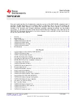 Предварительный просмотр 1 страницы Texas Instruments TMP103EVM User Manual