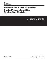 Texas Instruments TPA005D02 User Manual preview