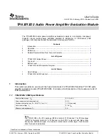 Texas Instruments TPA2012D2 User Manual preview