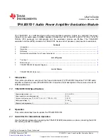 Texas Instruments TPA2037D1 User Manual preview