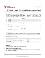 Предварительный просмотр 1 страницы Texas Instruments TPA2039D1 User Manual