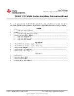 Preview for 1 page of Texas Instruments TPA3113D2 User Manual