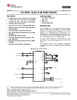 Preview for 1 page of Texas Instruments TPA3124D2 Instructions Manual