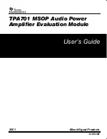 Preview for 1 page of Texas Instruments TPA701 User Manual