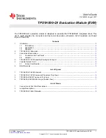 Предварительный просмотр 1 страницы Texas Instruments TPS1H000-Q1 EVM User Manual