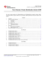 Preview for 1 page of Texas Instruments TPS20 EVM-293 Series User Manual