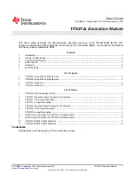 Texas Instruments TPS2120EVM User Manual preview