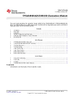 Texas Instruments TPS254900AQ1EVM-003 User Manual preview