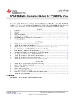 Предварительный просмотр 1 страницы Texas Instruments TPS25980 User Manual