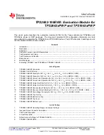 Preview for 1 page of Texas Instruments TPS2663-166EVM User Manual