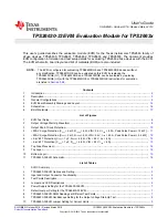 Preview for 1 page of Texas Instruments TPS26630-33EVM User Manual