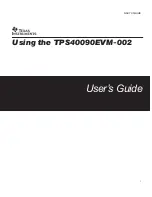 Preview for 1 page of Texas Instruments TPS40090EVM-002 Using Manual