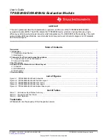 Предварительный просмотр 1 страницы Texas Instruments TPS552882EVM-400kHZ User Manual