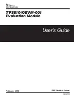 Предварительный просмотр 1 страницы Texas Instruments TPS61040EVM User Manual