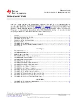 Предварительный просмотр 1 страницы Texas Instruments TPS62065EVM User Manual