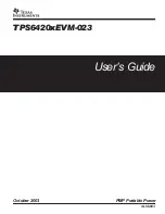 Предварительный просмотр 1 страницы Texas Instruments TPS6420xEVM-023 User Manual